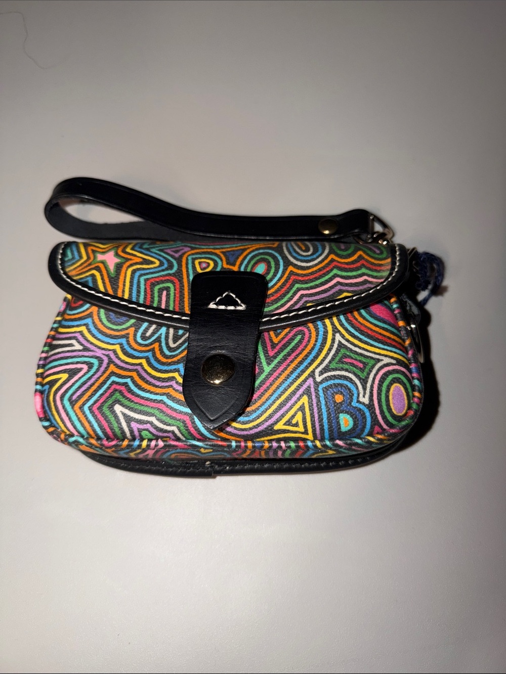 Dooney & Bourke Multicolor Psychedelic Pattern Wristlet